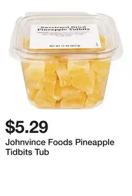 Wegmans Johnvince Foods Pineapple Tidbits Tub offer