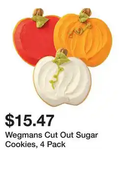 Wegmans Wegmans Cut Out Sugar Cookies, 4 Pack offer