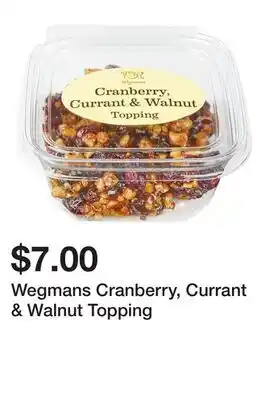 Wegmans Wegmans Cranberry, Currant & Walnut Topping offer