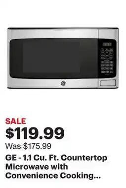 Best Buy GE - 1.1 Cu. Ft. Countertop Microwave with Convenience Cooking Controls - Stainless Steel offer