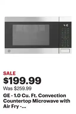 Best Buy GE - 1.0 Cu. Ft. Convection Countertop Microwave with Air Fry - Stainless Steel offer