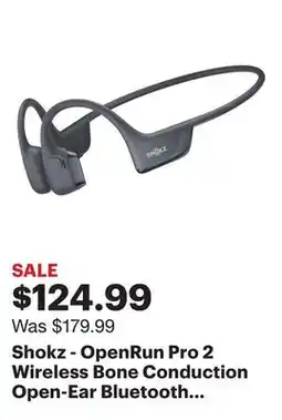 Best Buy Shokz - OpenRun Pro 2 Wireless Bone Conduction Open-Ear Bluetooth Sports Headphones - Black offer