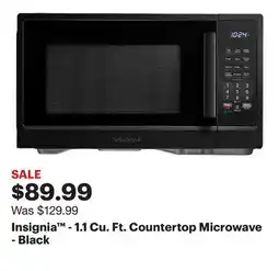 Best Buy Insignia - 1.1 Cu. Ft. Countertop Microwave - Black offer