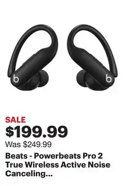Best Buy Beats - Powerbeats Pro 2 True Wireless Active Noise Canceling Earbuds - Jet Black offer