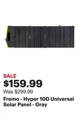 Best Buy Fremo - Hyper 100 Universal Solar Panel - Gray offer