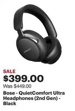 Best Buy Bose - QuietComfort Ultra Headphones (2nd Gen) - Black offer