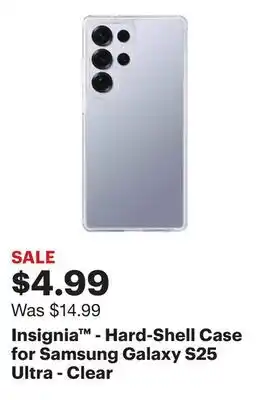Best Buy Insignia - Hard-Shell Case for Samsung Galaxy S25 Ultra - Clear offer