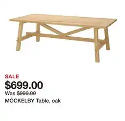 Ikea MÖCKELBY Table, oak offer