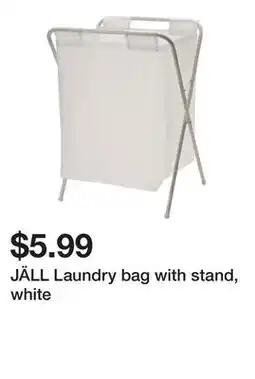 Ikea JÄLL Laundry bag with stand, white offer