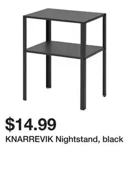 Ikea KNARREVIK Nightstand, black offer