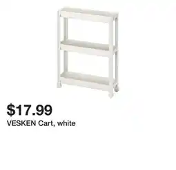 Ikea VESKEN Cart, white offer
