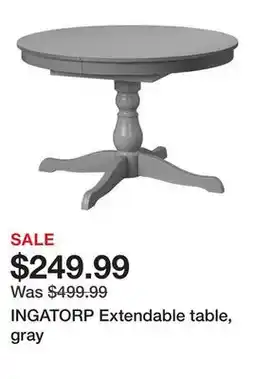 Ikea INGATORP Extendable table, gray offer