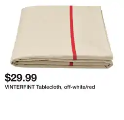 Ikea VINTERFINT Tablecloth, off-white/red offer