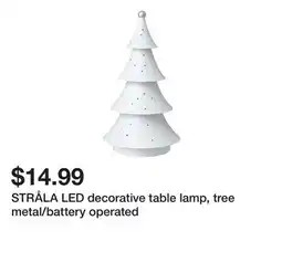 Ikea STRÅLA LED decorative table lamp, tree metal/battery operated offer