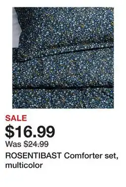 Ikea ROSENTIBAST Comforter set, multicolor offer