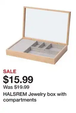 Ikea HALSREM Jewelry box with compartments offer