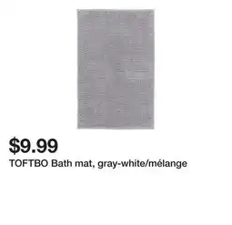Ikea TOFTBO Bath mat, gray-white/mélange offer