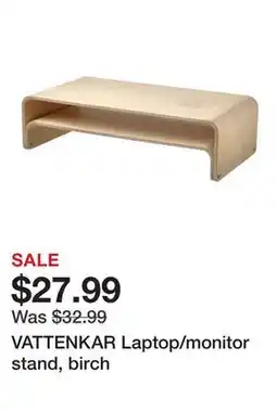 Ikea VATTENKAR Laptop/monitor stand, birch offer