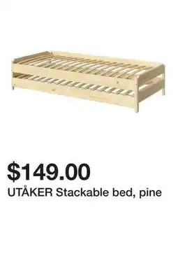 Ikea UTÅKER Stackable bed, pine offer