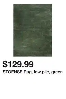 Ikea STOENSE Rug, low pile, green offer