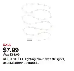 Ikea KUSTFYR LED lighting chain with 32 lights, ghost/battery operated indoor offer