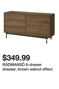 Ikea RÅDMANSÖ 6-drawer dresser, brown walnut effect offer