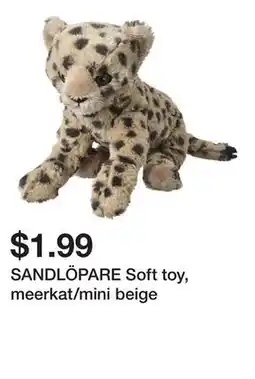 Ikea SANDLÖPARE Soft toy, meerkat/mini beige offer