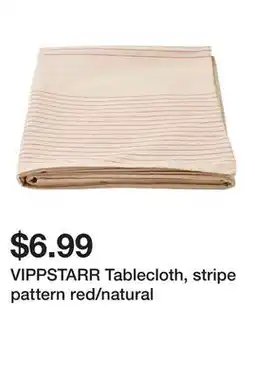 Ikea VIPPSTARR Tablecloth, stripe pattern red/natural offer