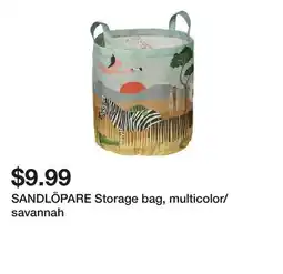 Ikea SANDLÖPARE Storage bag, multicolor/savannah offer