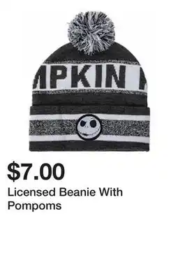Five Below Licensed Beanie With Pompoms offer