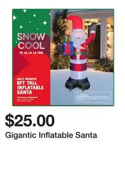 Five Below Gigantic Inflatable Santa offer