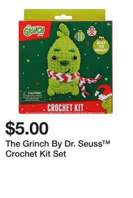 Five Below The Grinch By Dr. Seuss Crochet Kit Set offer