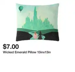 Five Below Wicked Emerald Pillow 13inx13in offer