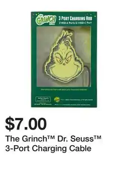 Five Below The Grinch Dr. Seuss 3-Port Charging Cable offer