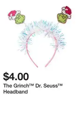 Five Below The Grinch Dr. Seuss Headband offer