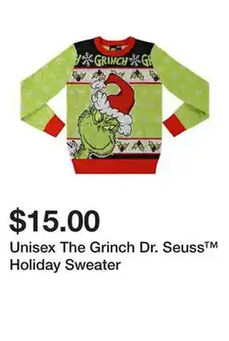 Five Below Unisex The Grinch Dr. Seuss Holiday Sweater offer