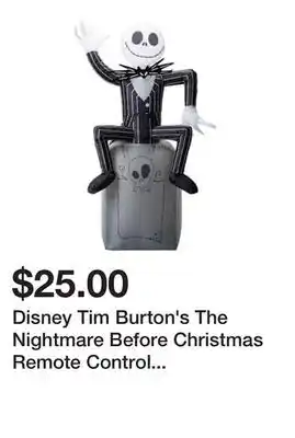 Five Below Disney Tim Burton's The Nightmare Before Christmas Remote Control Inflatable Jack Skellington offer