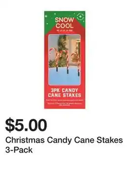 Five Below Christmas Candy Cane Stakes 3-Pack offer