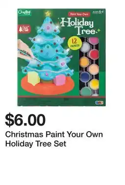 Five Below Christmas Paint Your Own Holiday Tree Set offer