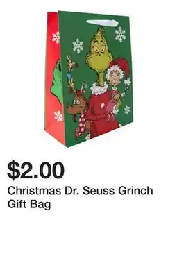 Five Below Christmas Dr. Seuss Grinch Gift Bag offer