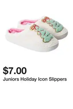 Five Below Juniors Holiday Icon Slippers offer