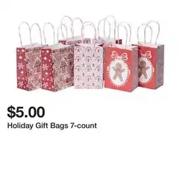 Five Below Holiday Gift Bags 7-count offer