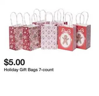 Five Below Holiday Gift Bags 7-count offer