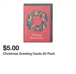 Five Below Christmas Greeting Cards 20-Pack offer