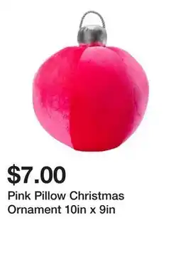 Five Below Pink Pillow Christmas Ornament 10in x 9in offer