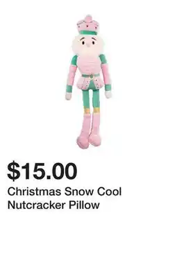 Five Below Christmas Snow Cool Nutcracker Pillow offer