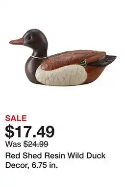 Tractor Supply Company Red Shed Resin Wild Duck Decor, 6.75 in offer