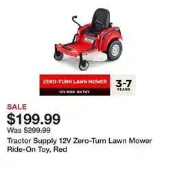 Tractor Supply Company Tractor Supply 12V Zero-Turn Lawn Mower Ride-On Toy, Red offer