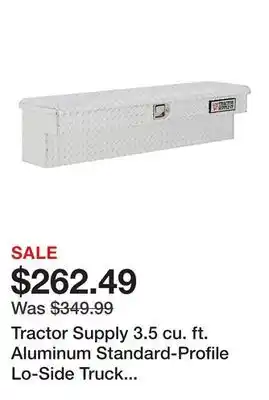 Tractor Supply Company Tractor Supply 3.5 cu. ft. Aluminum Standard-Profile Lo-Side Truck Tool Box, 49 in. x 12 in. x 12 in offer