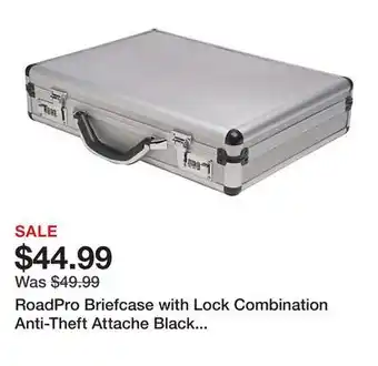 Tractor Supply Company RoadPro Briefcase with Lock Combination Anti-Theft Attache Black Aluminum offer